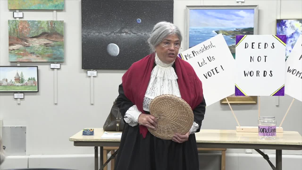 The Lee Library presents Susan B. Anthony historical reenactment by Muriel Dyas