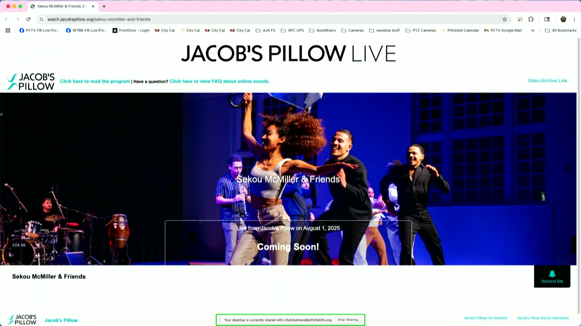 Jacob's Pillow: Sekou McMiller & Friends