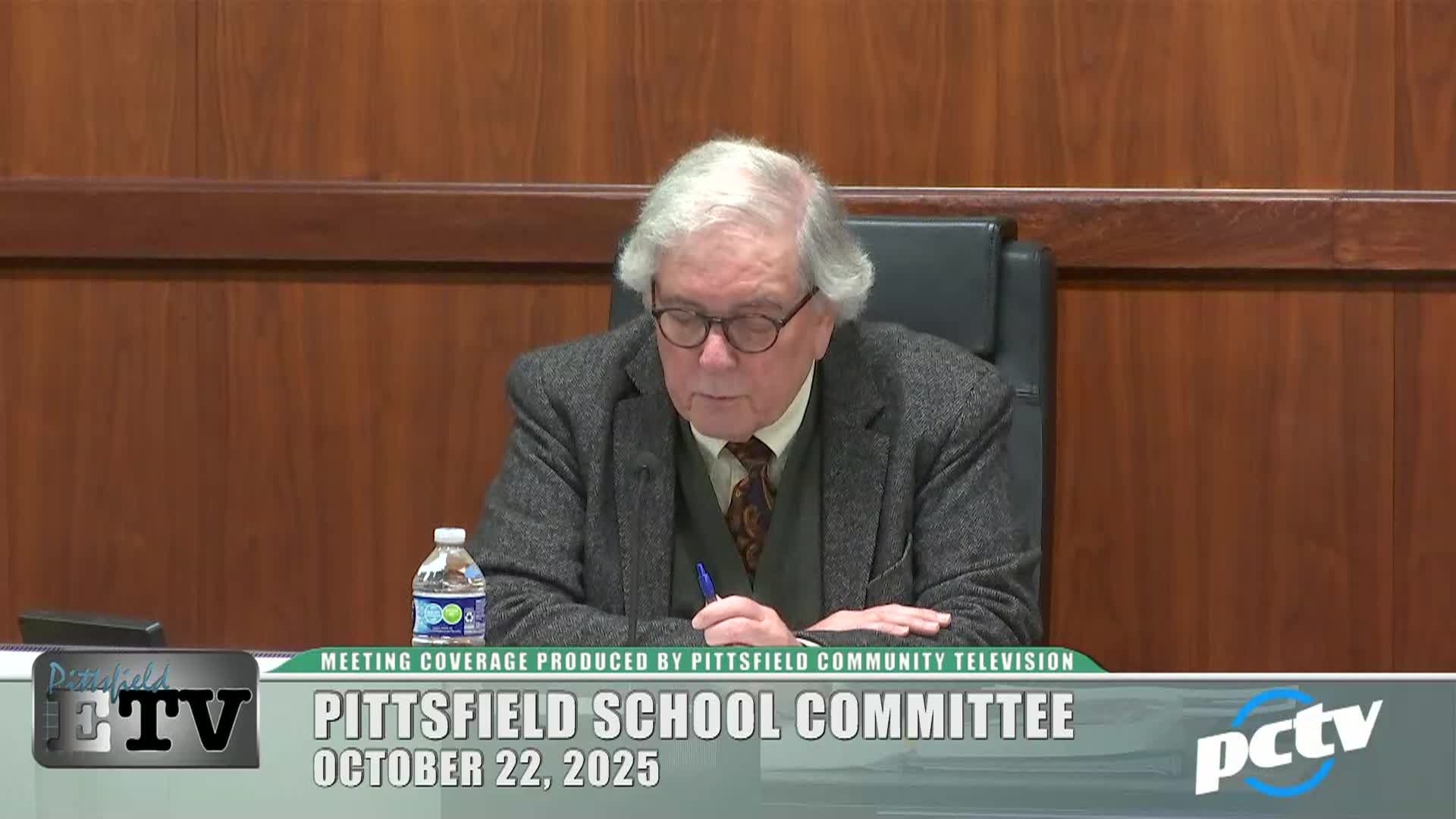 Pittsfield School Committee Meeting - October 22, 2025