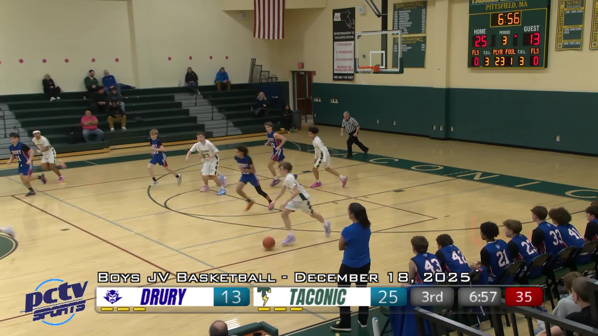 High School JV Boys Basketball - Drury vs. Taconic - 12/18/25