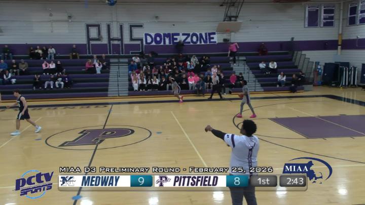 Thumbnail image for High School Boys Basketball MIAA D3 Prelim Round - (37) Medway vs. (28) PHS - 2/25/26