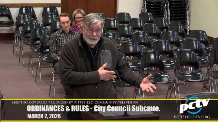 Thumbnail image for Pittsfield Ordinances & Rules Committee - March 2, 2026