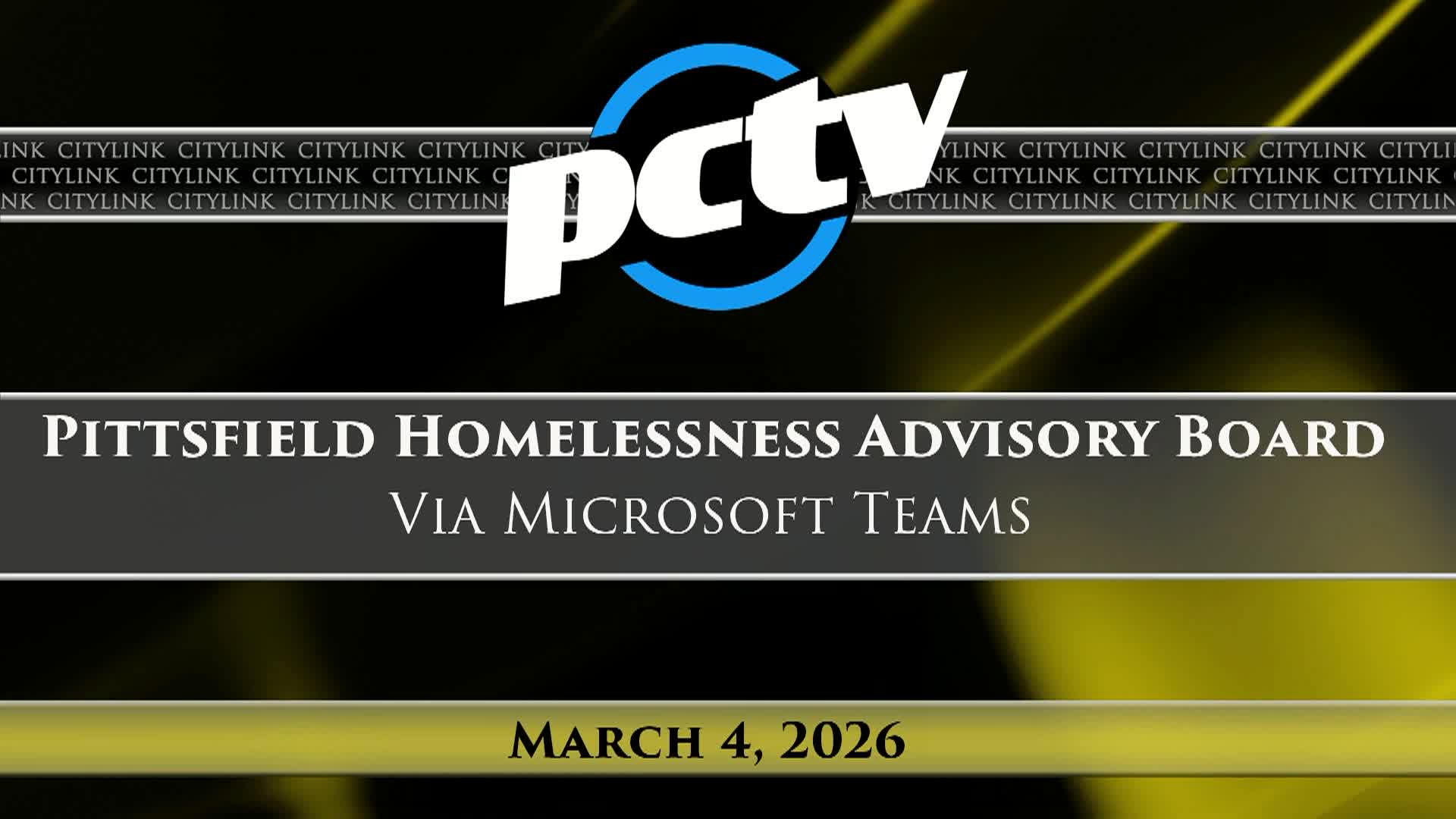 Thumbnail image for Pittsfield Homelessness Advisory Board - March 4, 2026