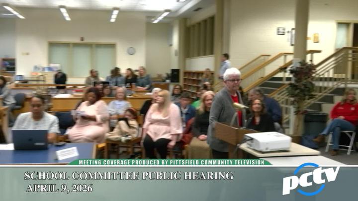 Thumbnail image for Pittsfield School Committee Public Hearing - April 9, 2026